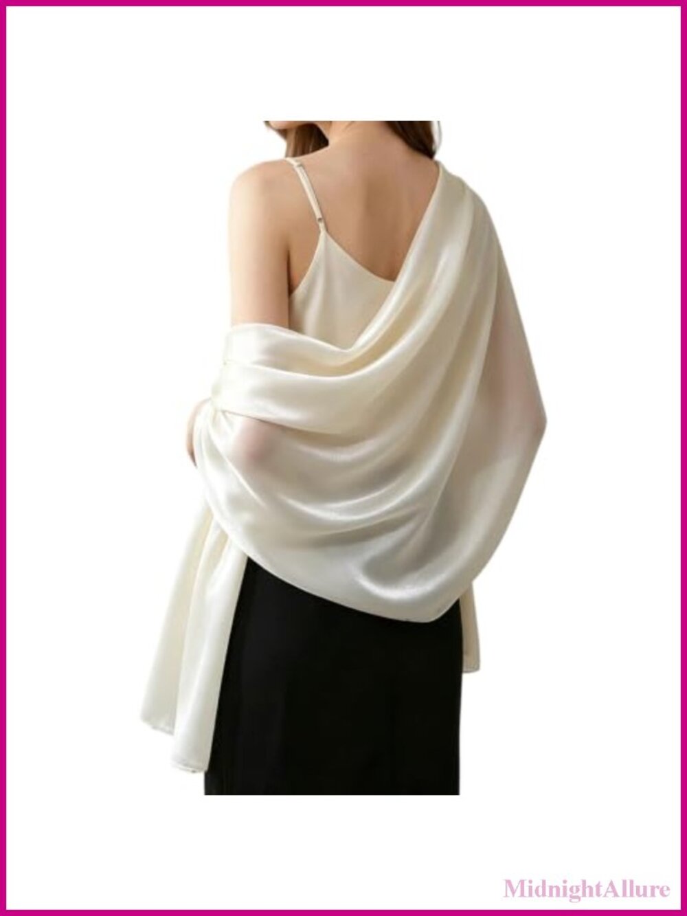 Shimmer Organza Sheer Scarf Lightweight Shawl Wrap for Wedding Evening